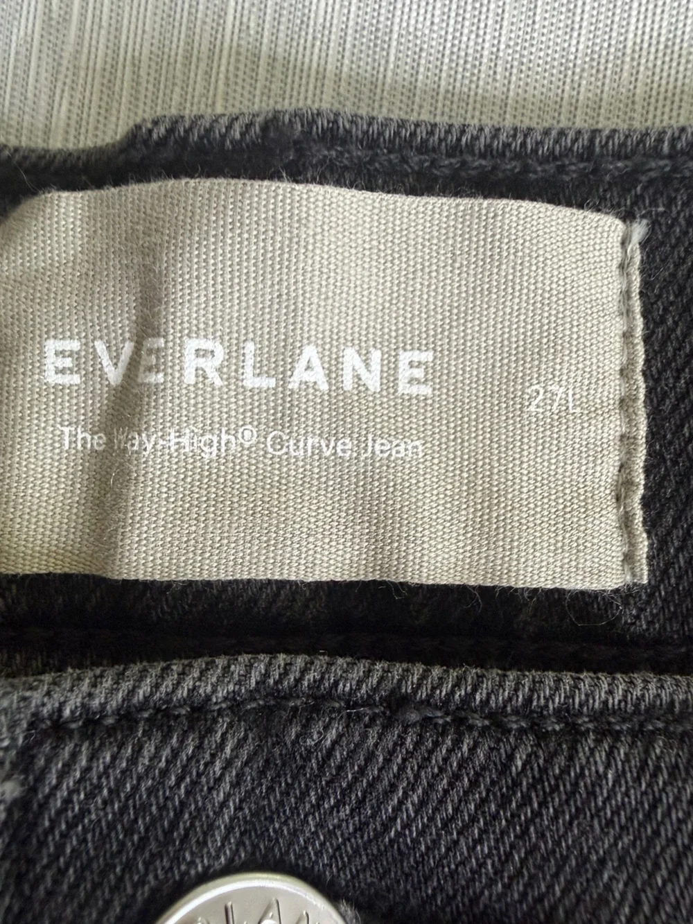 Everlane The Way-High Twist Curve Jean Washed Black Size 27NWOT